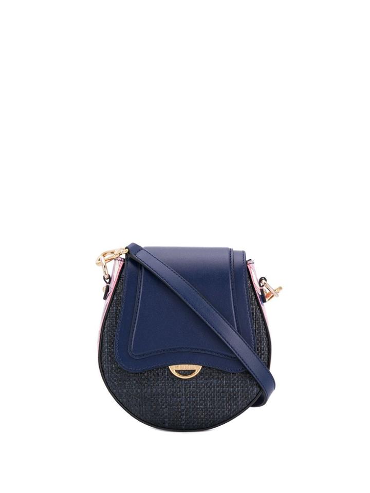 Emilio Pucci Print Trim Cross Body Bag - Blue