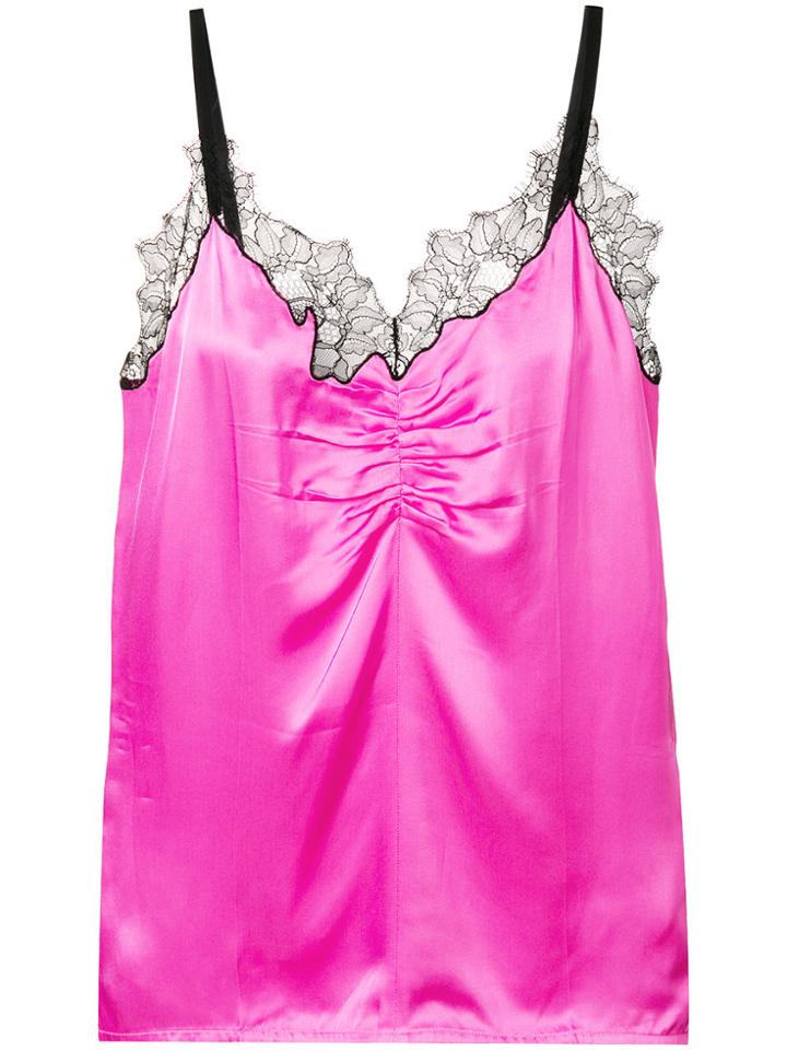 Helmut Lang Lace-detail Camisole Top - Pink & Purple