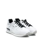 Hogan Kids Metallic Logo Chunky Heel Sneakers - White