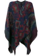 Etro Embroidered Knitted Cape - Multicolour