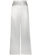 Asceno Pyjama Style Side Stripe Trousers - White