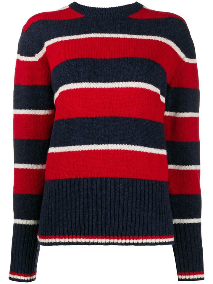 Thom Browne Wide Repp Stripe Relaxed Pullover - Blue