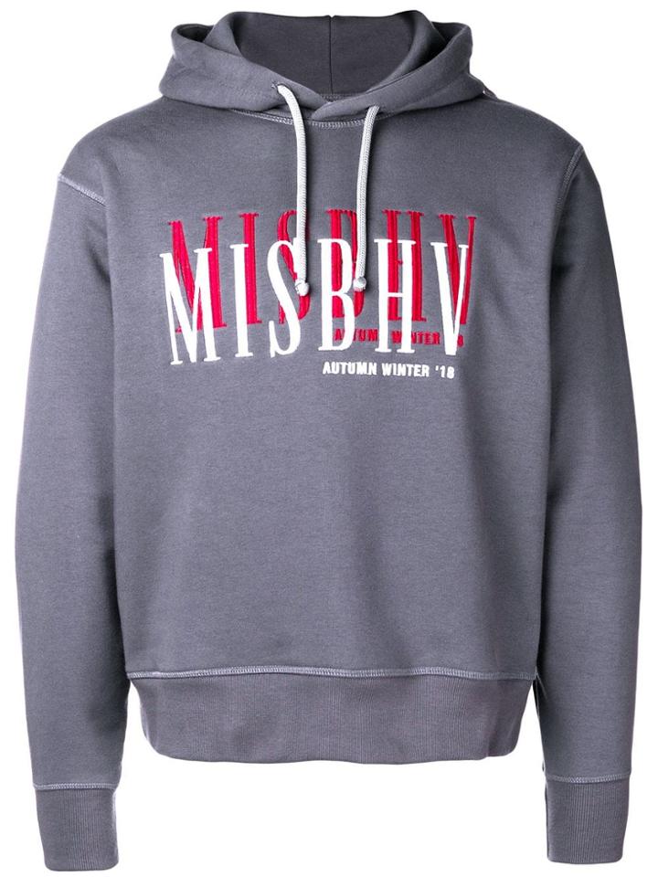Misbhv Embroidered Logo Hoodie - Grey