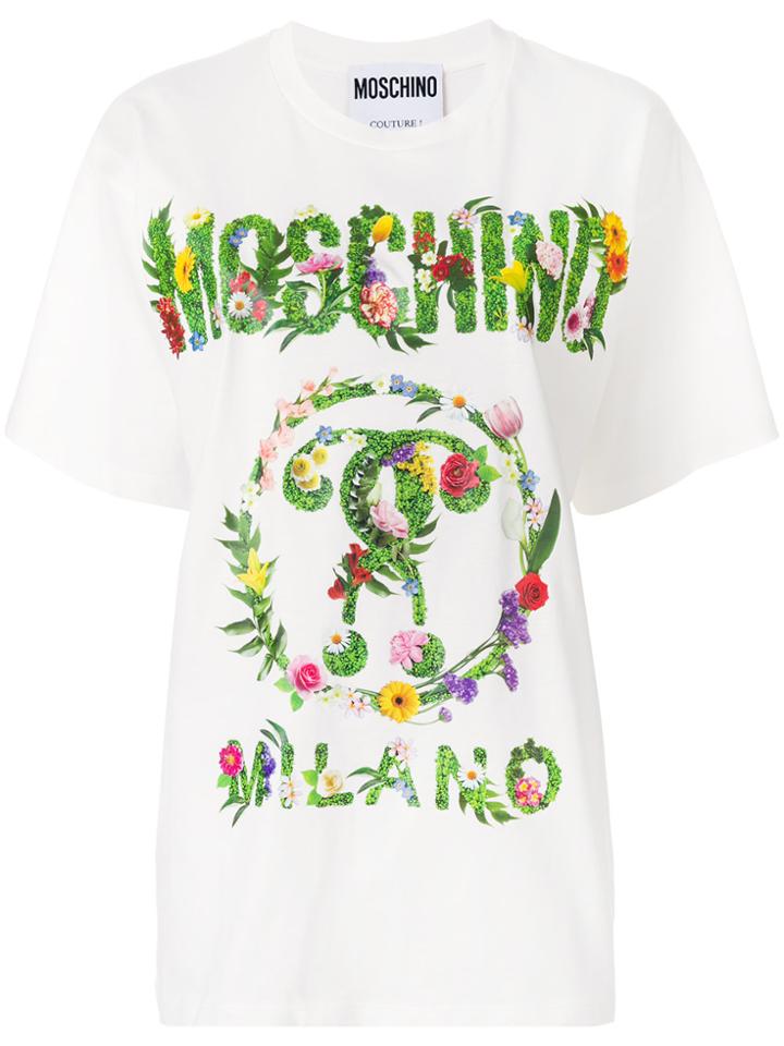 Moschino Floral Logo T-shirt - White