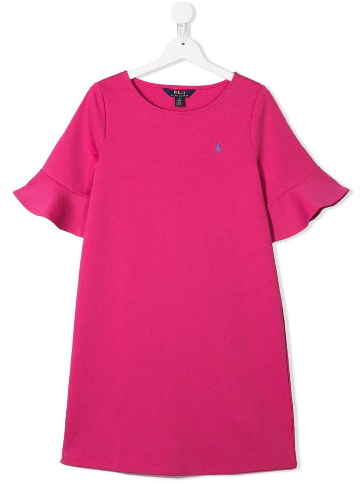 Ralph Lauren Kids Frill Sleeve Jersey Dress - Pink