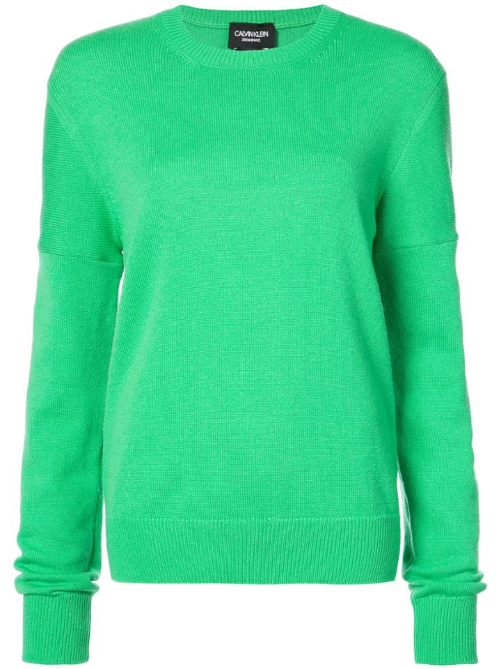 Calvin Klein 205w39nyc Printed Text Sweatshirt - Green