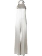 Galvan High Neck Jumpsuit, Women's, Size: 36, Grey, Silk/spandex/elastane