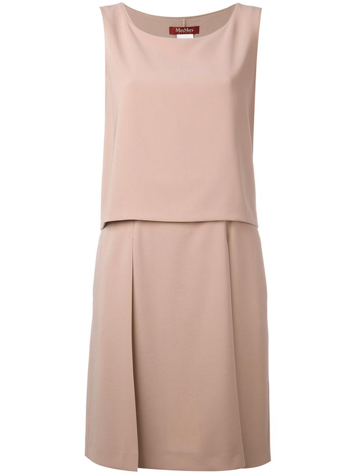 Max Mara Studio - Pompeo Dress - Women - Polyester/triacetate - 42, Nude/neutrals, Polyester/triacetate