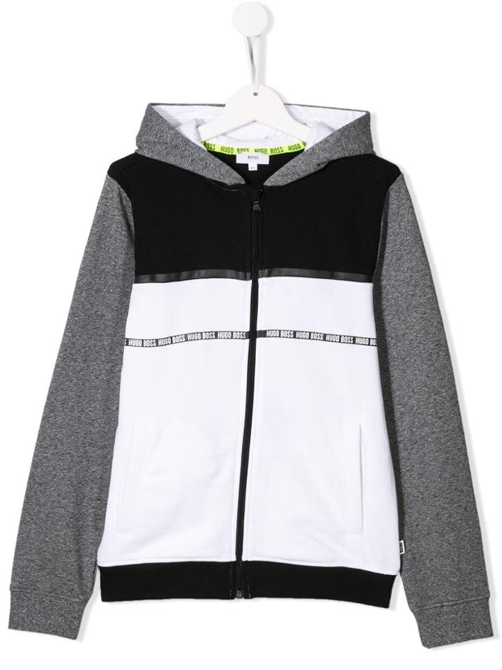 Boss Kids Hooded Zip Jacket - Grey