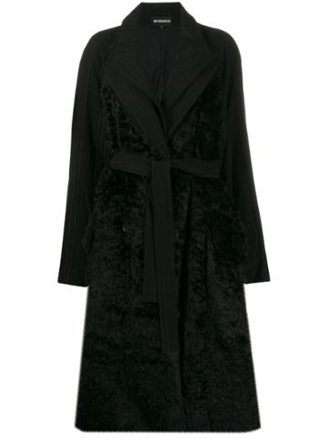 Ann Demeulemeester Panelled Longline Coat - Black
