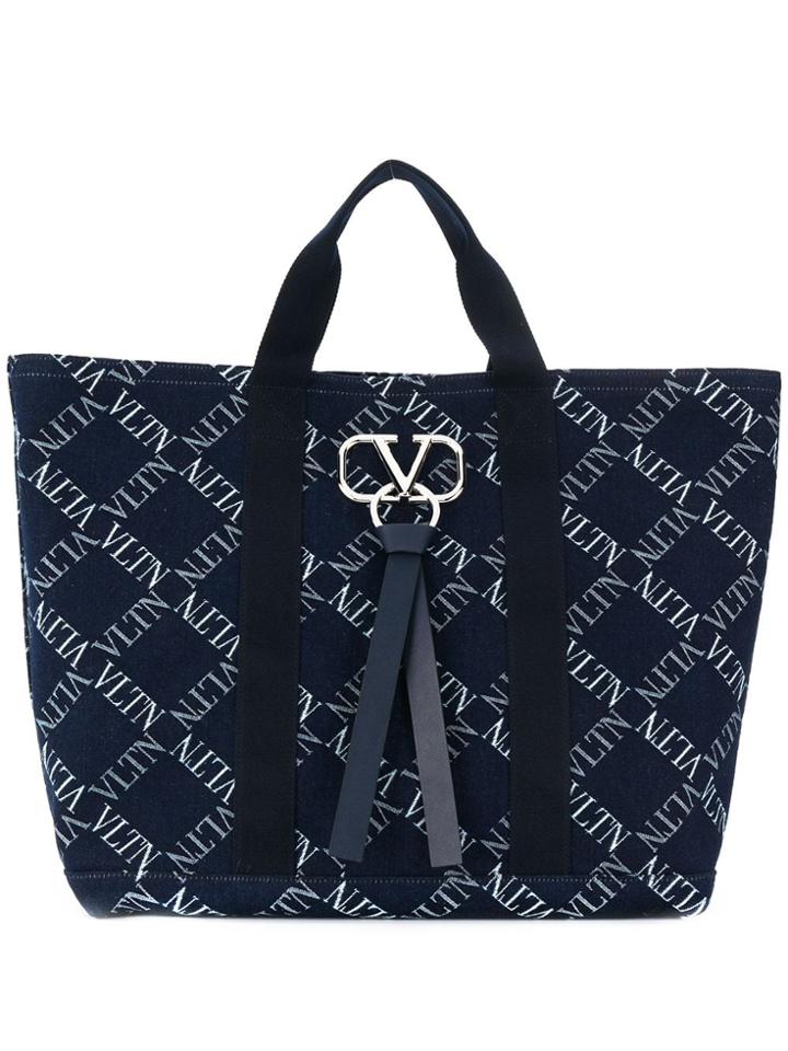 Valentino Garavani Logo Tote Bag - Blue