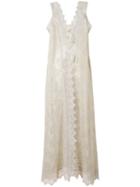 Ermanno Scervino - Abito Maxi Dress - Women - Silk/polyester - 40, Nude/neutrals, Silk/polyester