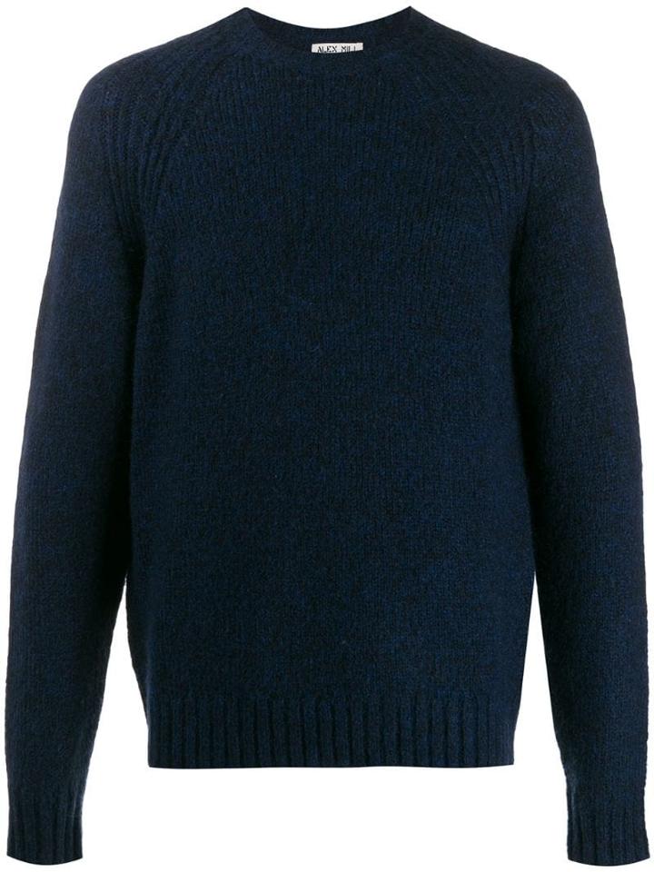 Alex Mill Knitted Long Sleeve Jumper - Blue