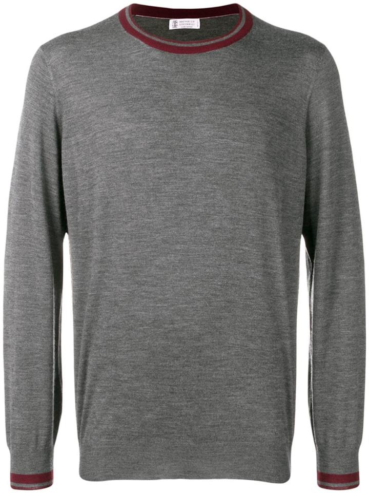 Brunello Cucinelli Fitted Pullover - Grey