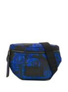 Versace Jeans Couture Leather Look Pattern Belt Bag - Black
