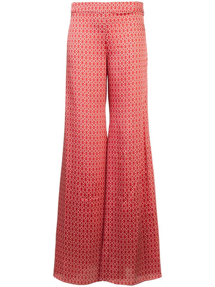 Alexis Printed Palazzo Trousers - Red