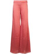 Alexis Printed Palazzo Trousers - Red