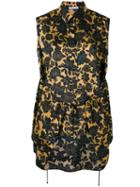 Christian Wijnants Sleeveless Floral Top, Women's, Size: 36, Black, Cupro/viscose