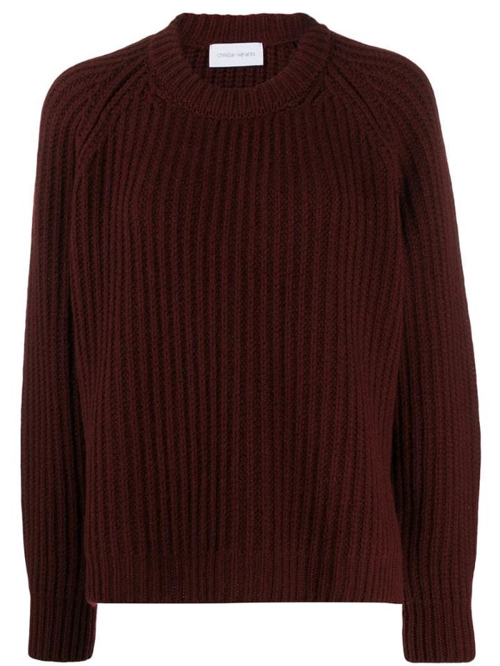 Christian Wijnants Oversized Rib Knit Jumper - Red