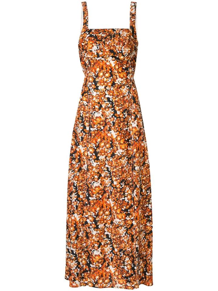 Camilla And Marc Asterid Print Midi Dress - Orange