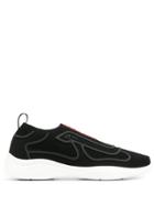 Prada Mesh Slip-on Sneakers - Black