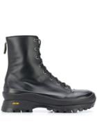 Jil Sander Track-sole Hiking Boots - Black