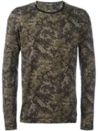 Dolce & Gabbana Pixel Camouflage Print Longsleeved T-shirt
