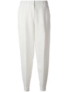 Jil Sander Navy High Waisted Trousers - Nude & Neutrals