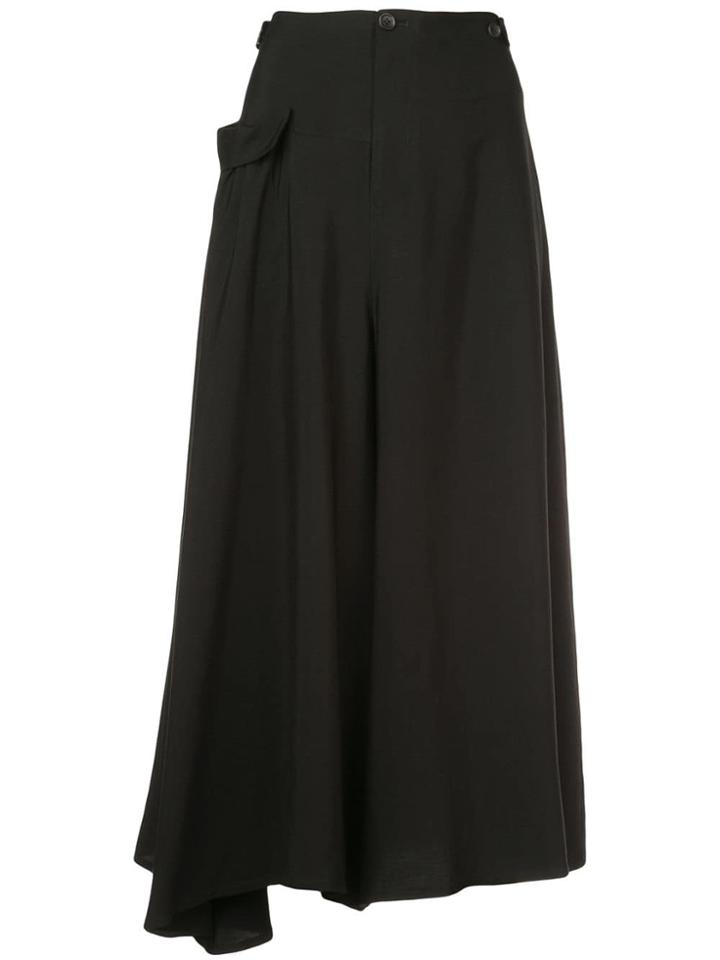 Yohji Yamamoto Wide Leg Culottes - Black