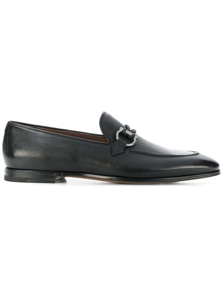 Salvatore Ferragamo Gancini Loafers - Black