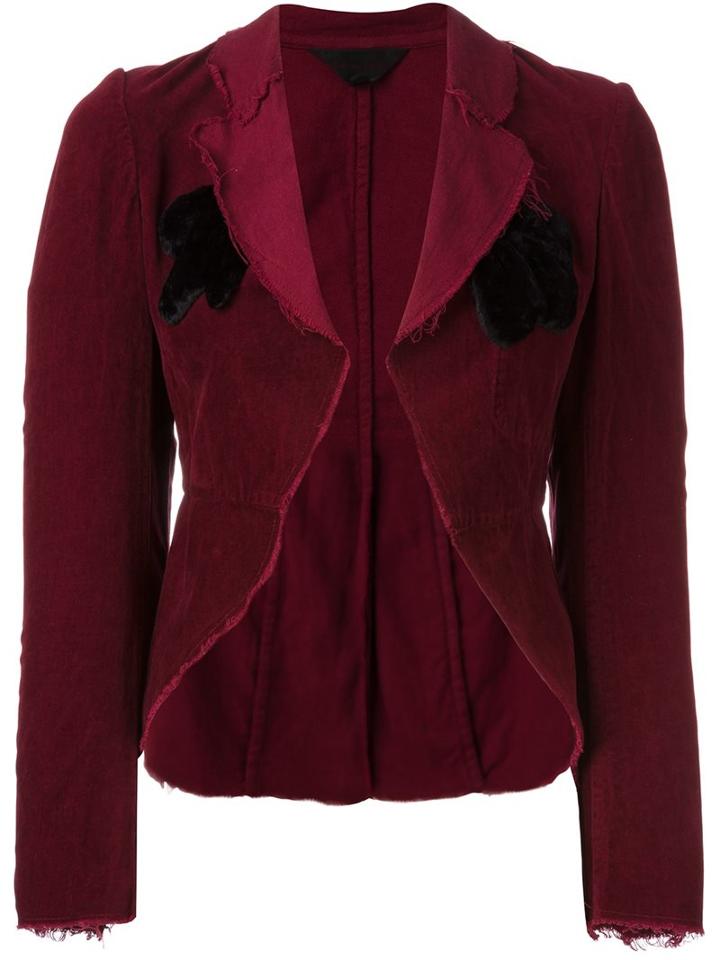 Comme Des Garçons Vintage Raw Edge Velvet Jacket