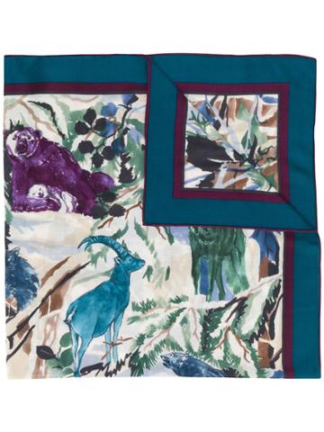 Loro Piana Maxi Care Foresta Scarf - Blue