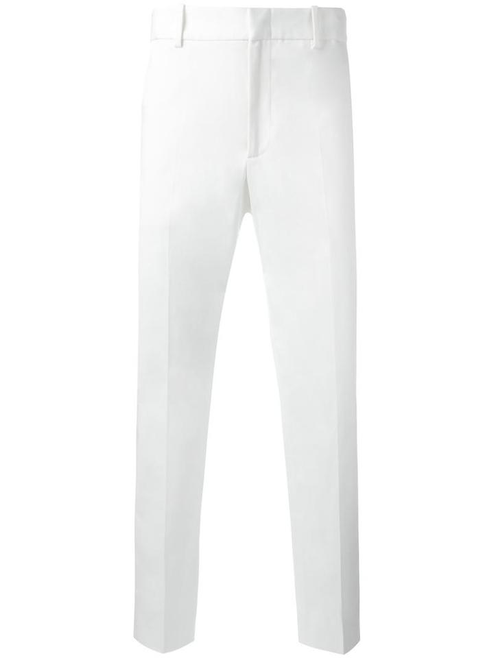 Gucci Stretch Gabardine Chinos, Men's, Size: 54, White, Cotton/spandex/elastane