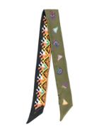 Etro Printed Silk Choker - Green