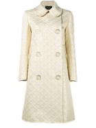 Simone Rocha Floral Button Jacquard Coat, Women's, Size: 10, Grey, Polyester/spandex/elastane/cotton