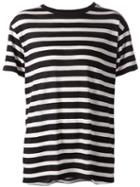 R13 Horizontal Stripe T-shirt, Women's, Size: Medium, Black, Cotton/cashmere
