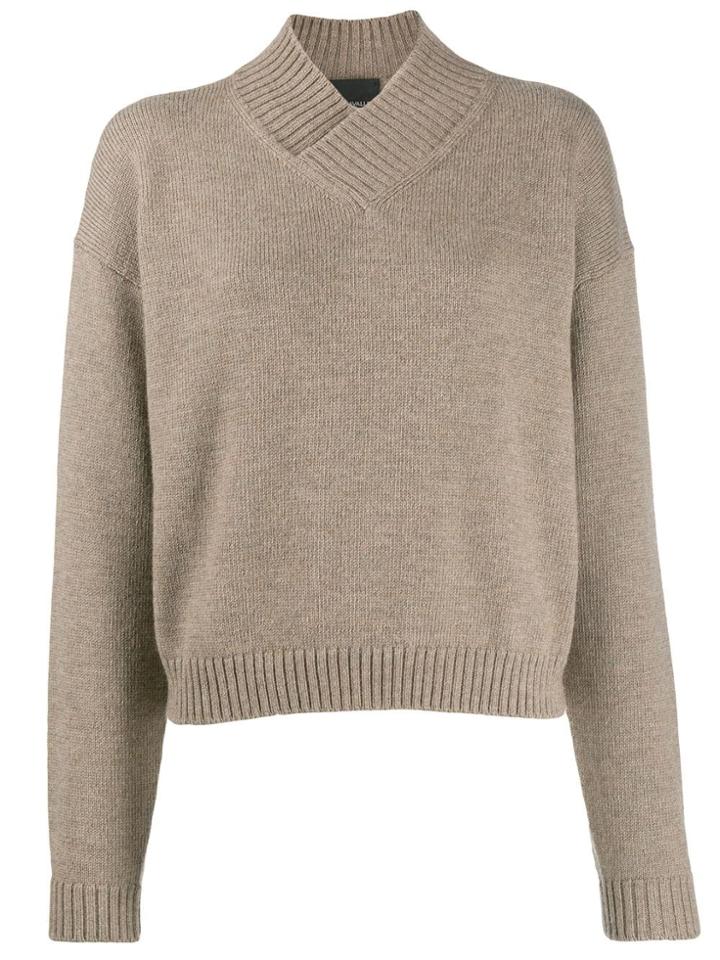 Erika Cavallini Crossover Neck Jumper - Neutrals