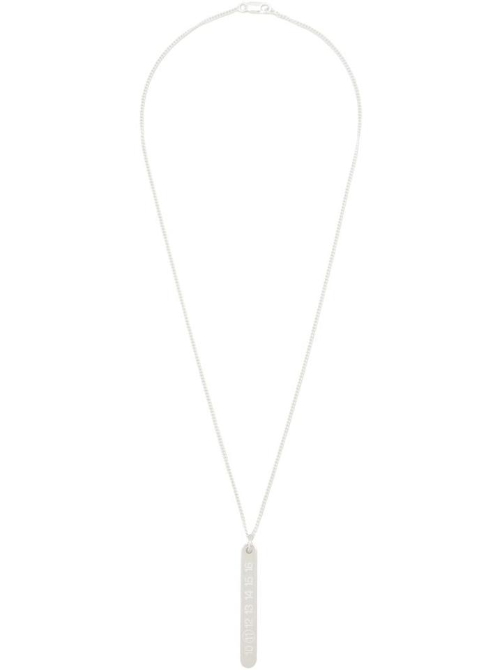 Maison Margiela Embossed Logo Pendant Necklace