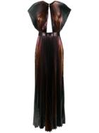 Givenchy Micro Pleated Long Dress - Gold