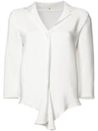 Peter Cohen Flounce Hem Blouse - White