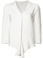 Peter Cohen Flounce Hem Blouse - White