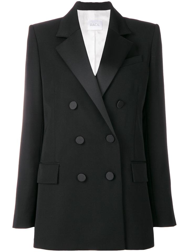 Racil Double Breasted Blazer - Black
