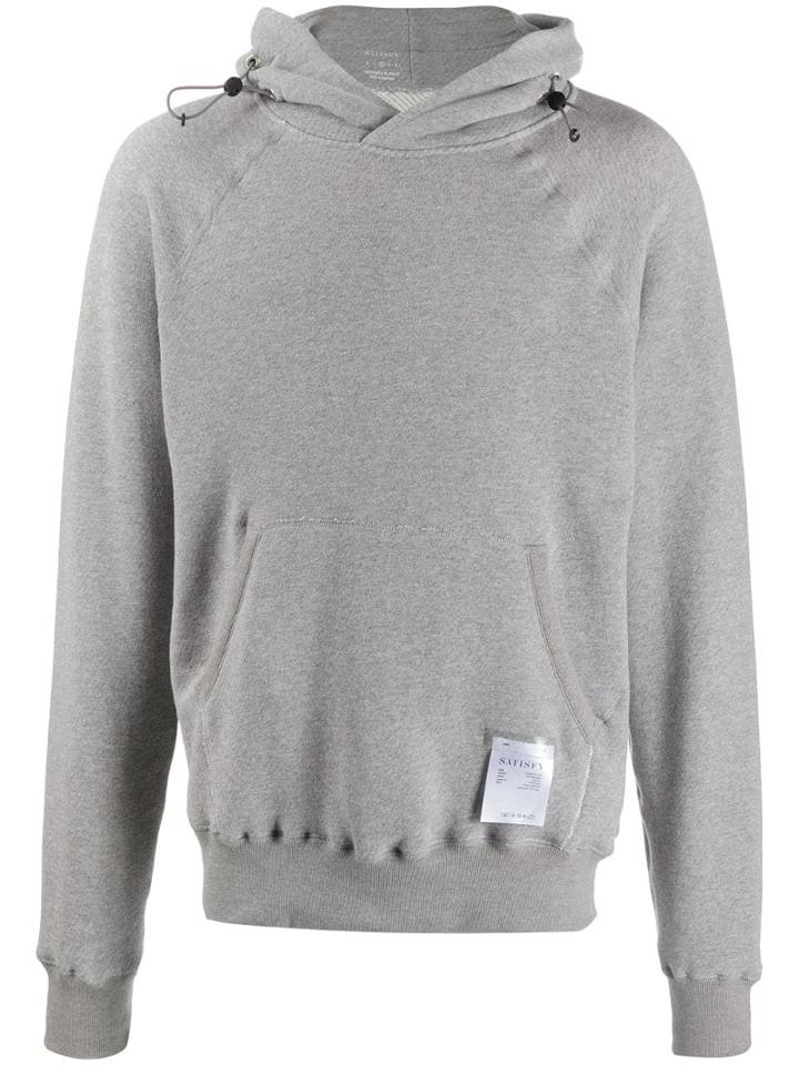 Satisfy Logo Patch Hoodie - Grey