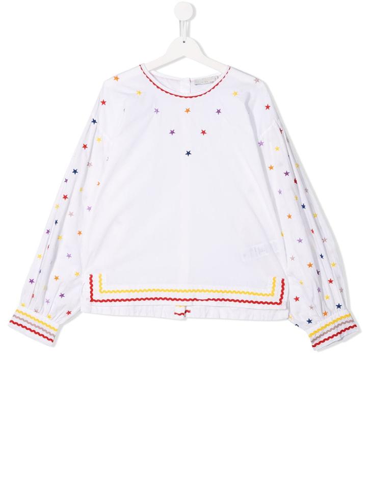 Stella Mccartney Kids Teen Embroidered Blouse - White