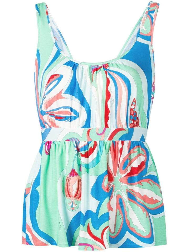 Emilio Pucci Badea Print Top - Blue