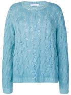 Cruciani Cable Knit Sweater - Blue