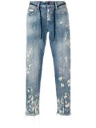 Off-white - Straight-leg Bleached Jeans - Men - Cotton/polyester - 33, Blue, Cotton/polyester
