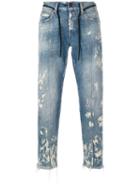 Off-white - Straight-leg Bleached Jeans - Men - Cotton/polyester - 33, Blue, Cotton/polyester
