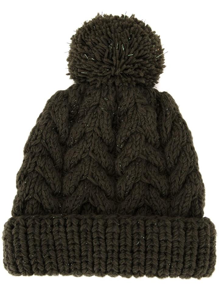 7ii 'mount Blanc' Beanie, Women's, Green, Wool