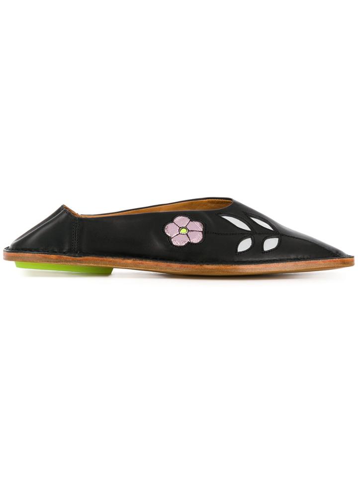 Buttero Floral Embellished Pumps - Black